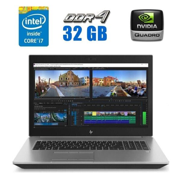 Мобільна робоча станція HP ZBook 17 G5 / 17.3" (1920x1080) IPS / Intel Core i7-8850H (6 (12) ядра по 2.6 - 4.3 GHz) / 32 GB DDR4 / 960 GB SSD / nVidia Quadro P3200, 6 GB GDDR5, 192-bit / WebCam + Бездротова мишка