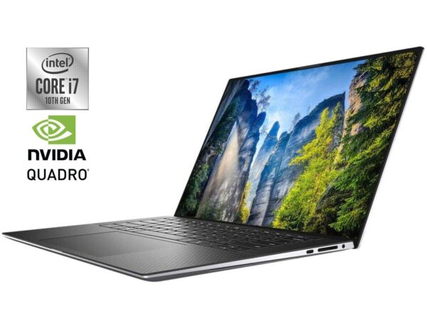 Мобільна робоча станція Dell Precision 5550 / 15.6" (1920x1200) IPS / Intel Core i7-10750H (6 (12) ядра по 2.6 - 5.0 GHz) / 32 GB DDR4 / 512 GB SSD NVMe / nVidia Quadro T2000 Max-Q, 4 GB GDDR5, 128-bit / WebCam