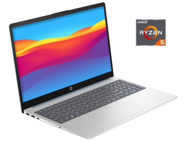 Ультрабук Б-клас HP 15-fc0093dx / 15.6" (1920x1080) TN / AMD Ryzen 5 7520U (4 (8) ядра по 2.8 - 4.3 GHz) / 16 GB DDR4 / 256 GB SSD NVMe / AMD Radeon 610M Graphics / WebCam