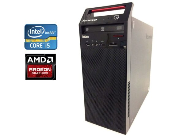 ПК Б-клас Lenovo ThinkCentre Edge 72 Tower / Intel Core i5-2400 (4 ядра по 3.1 - 3.4 GHz) / 8 GB DDR3 / 250 GB HDD / AMD Radeon HD 7450, 1 GB GDDR3, 64-bit / DVD-RW