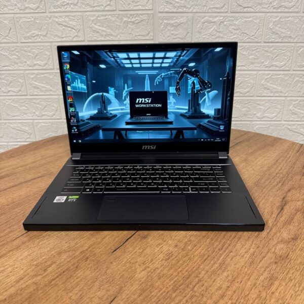 Мобільна робоча станція Б-клас MSI WS66 10TKT / 15.6" (1920x1080) IPS Touch / Intel Core i9-10980HK (8 (16) ядер по 2.4 - 5.3 GHz) / 16 GB DDR4 / 512 GB SSD NVMe / nVidia Quadro RTX 3000, 6 GB GDDR6, 192-bit / WebCam - Зображення 2