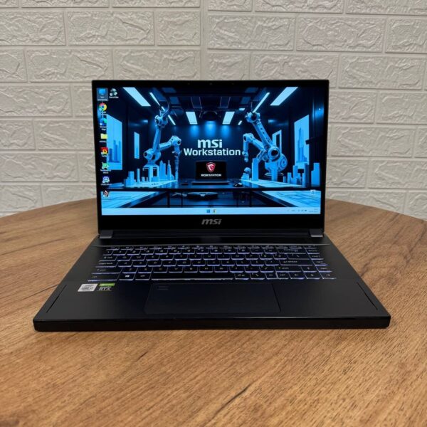 Мобільна робоча станція Б-клас MSI WS66 10TKT / 15.6" (1920x1080) IPS Touch / Intel Core i7-10875H (8 (16) ядер по 2.3 - 5.1 GHz) / 32 GB DDR4 / 1000 GB SSD / nVidia Quadro RTX 3000, 6 GB GDDR6, 192-bit / WebCam - Зображення 2