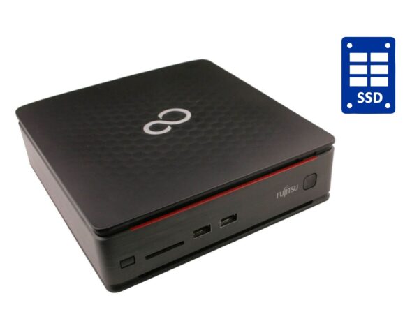 Неттоп Б-клас Fujitsu Esprimo Q520 USFF / Intel Core i3-4160T (2 (4) ядра по 3.1 GHz) / 8 GB DDR3 / 120 GB SSD / Intel HD Graphics 4400