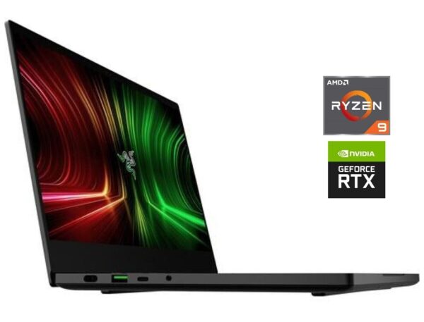 Ігровий ноутбук Razer Blade 14 RZ09-0370 / 14" (2560x1440) IPS / AMD Ryzen 9 5900HX (8 (16) ядер по 3.3 - 4.6 GHz) / 16 GB DDR4 / 1000 GB SSD NVMe / nVidia GeForce RTX 3070, 8 GB GDDR6, 256-bit / WebCam