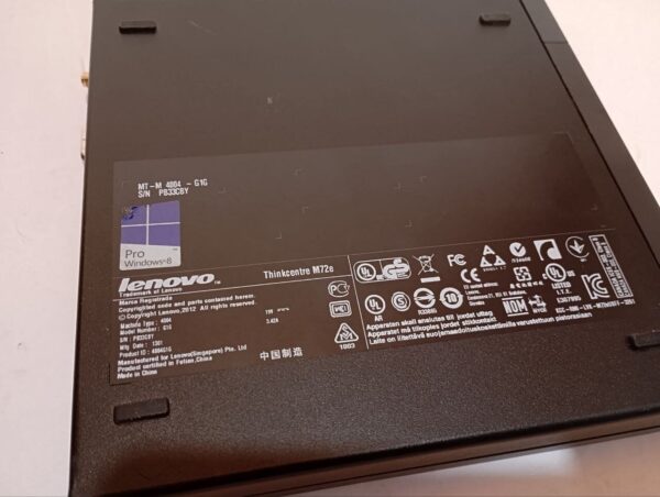 Неттоп Б-клас Lenovo ThinkCentre M72e Tiny USFF / Intel Core i3-3220T (2 (4) ядра по 2.8 GHz) / 4 GB DDR3 / 120 GB SSD / Intel HD Graphics 2500 - Зображення 5