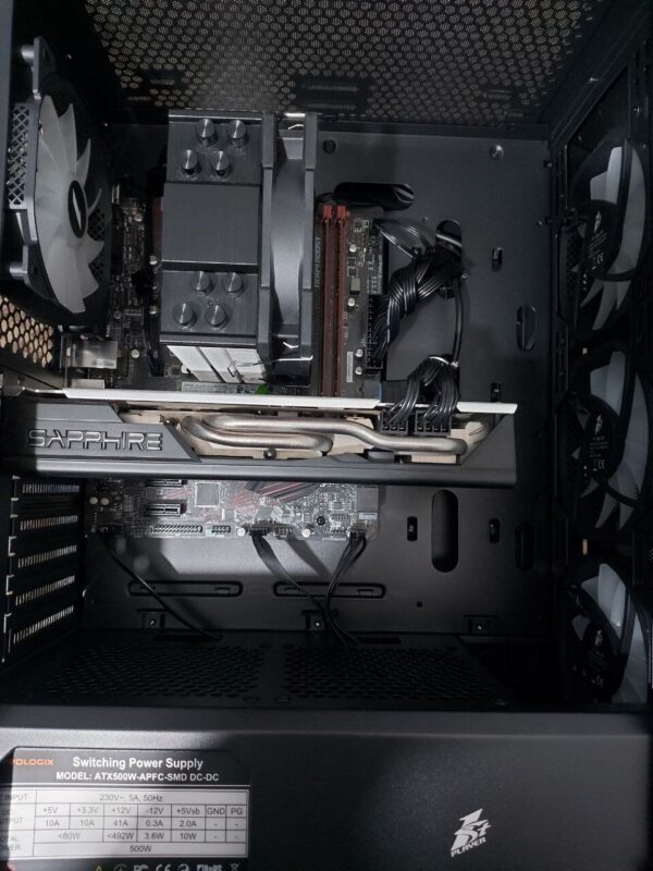 Ігровий ПК 1stPlayer FireBase X6 Tower / Intel Core i5-8500 (6 ядер по 3.0 - 4.1 GHz) / 16 GB DDR4 / 240 GB SSD M.2 + 512 GB SSD / AMD Radeon RX 570, 8 GB GDDR5, 256-bit / 500W + Кабелі (DVI та живлення) - Зображення 5