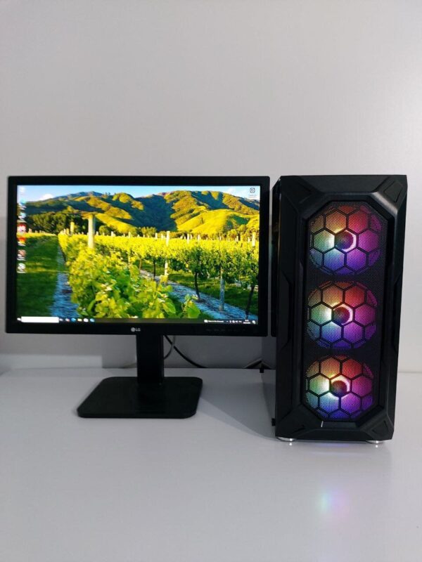 Комплект ПК: 1stPlayer FireBase X6 Tower / Intel Core i5-8500 (6 ядер по 3.0 - 4.1 GHz) / 16 GB DDR4 / 128 GB SSD M.2 + 512 GB SSD / AMD Radeon R9 390, 8 GB GDDR5, 512-bit / 700W + Монітор LG 24MB37PM-B / 24" (1920x1080) IPS + Кабелі DVI та живлення