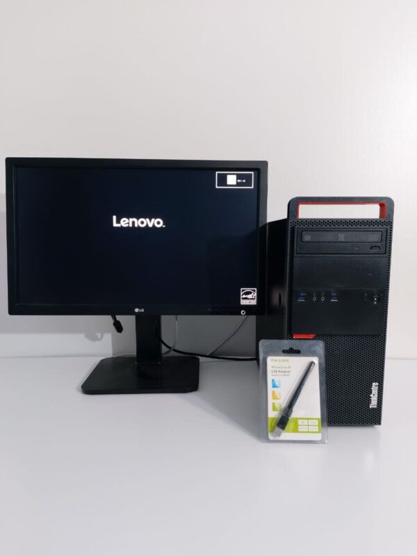 Комплект: Lenovo ThinkCentre M800 Tower / Intel Core i3-6100 (2 (4) ядра по 3.7 GHz) / 16 GB DDR4 / 250 GB SSD + 300 GB SSD / Sapphire Radeon RX 550, 4 GB GDDR5, 128-bit / DVD-ROM + Монітор LG 24MB37PM-B / 24" (1920x1080) IPS + Кабелі, Wi-Fi адаптер - Зображення 3