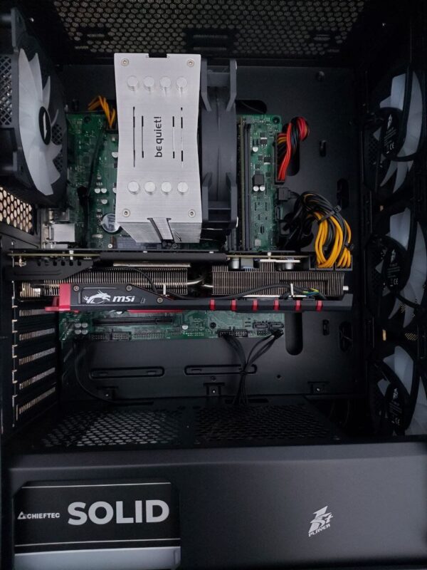Комплект ПК: 1stPlayer FireBase X6 Tower / Intel Core i5-8500 (6 ядер по 3.0 - 4.1 GHz) / 16 GB DDR4 / 128 GB SSD M.2 + 512 GB SSD / AMD Radeon R9 390, 8 GB GDDR5, 512-bit / 700W + Монітор LG 24MB37PM-B / 24" (1920x1080) IPS + Кабелі DVI та живлення - Зображення 4
