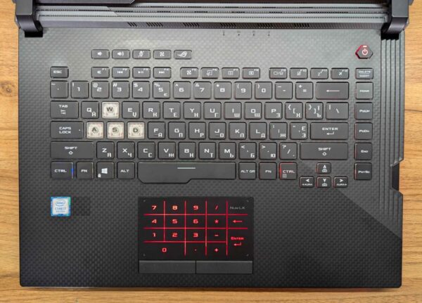Ігровий ноутбук Asus ROG Strix G533Z / 15.6" (1920x1080) IPS / Intel Core i7-9750H (6 (12) ядер по 2.6 - 4.5 GHz) / 16 GB DDR4 / 1000 GB SSD / nVidia GeForce RTX 2070, 8 GB GDDR6, 256-bit / WebCam / Windows 10 - Зображення 3