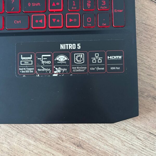 Ігровий ноутбук Б-клас Acer Nitro 5 AN515-54 / 15.6" (1920x1080) IPS / Intel Core i5-9300H (4 (8) ядра по 2.4 - 4.1 GHz) / 16 GB DDR4 / 512 GB SSD NVMe / nVidia GeForce RTX 2060, 6 GB GDDR6, 192-bit / WebCam - Зображення 9