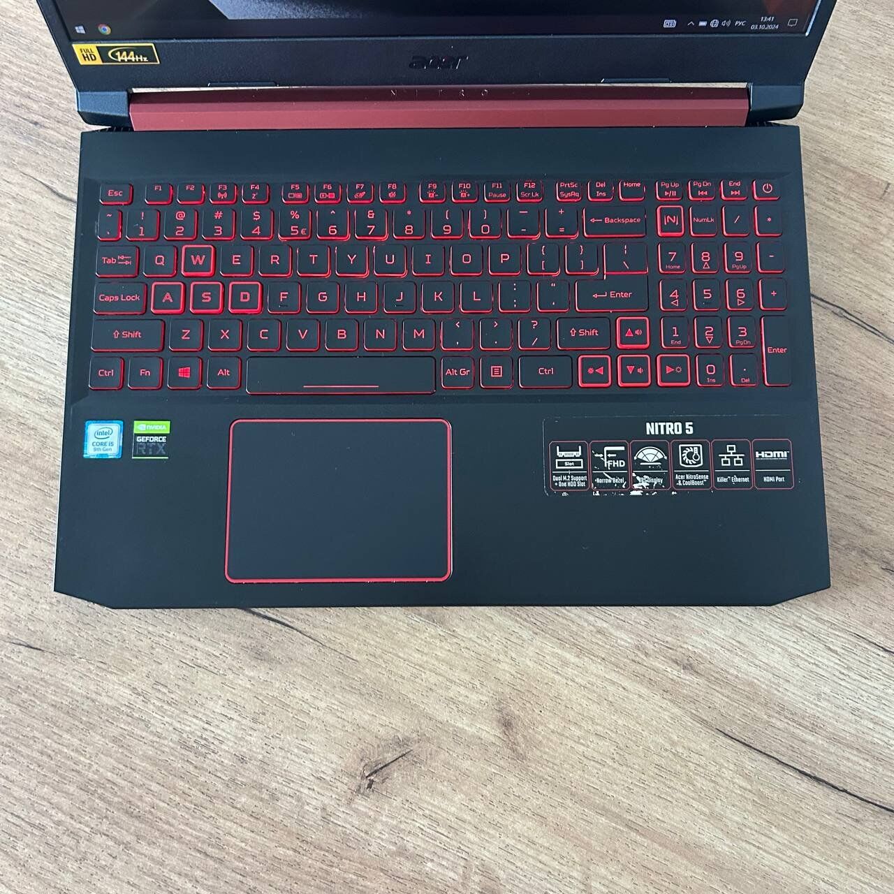Ігровий ноутбук Б-клас Acer Nitro 5 AN515-54 / 15.6" (1920x1080) IPS / Intel Core i5-9300H (4 (8) ядра по 2.4 - 4.1 GHz) / 16 GB DDR4 / 512 GB SSD NVMe / nVidia GeForce RTX 2060, 6 GB GDDR6, 192-bit / WebCam - Зображення 7