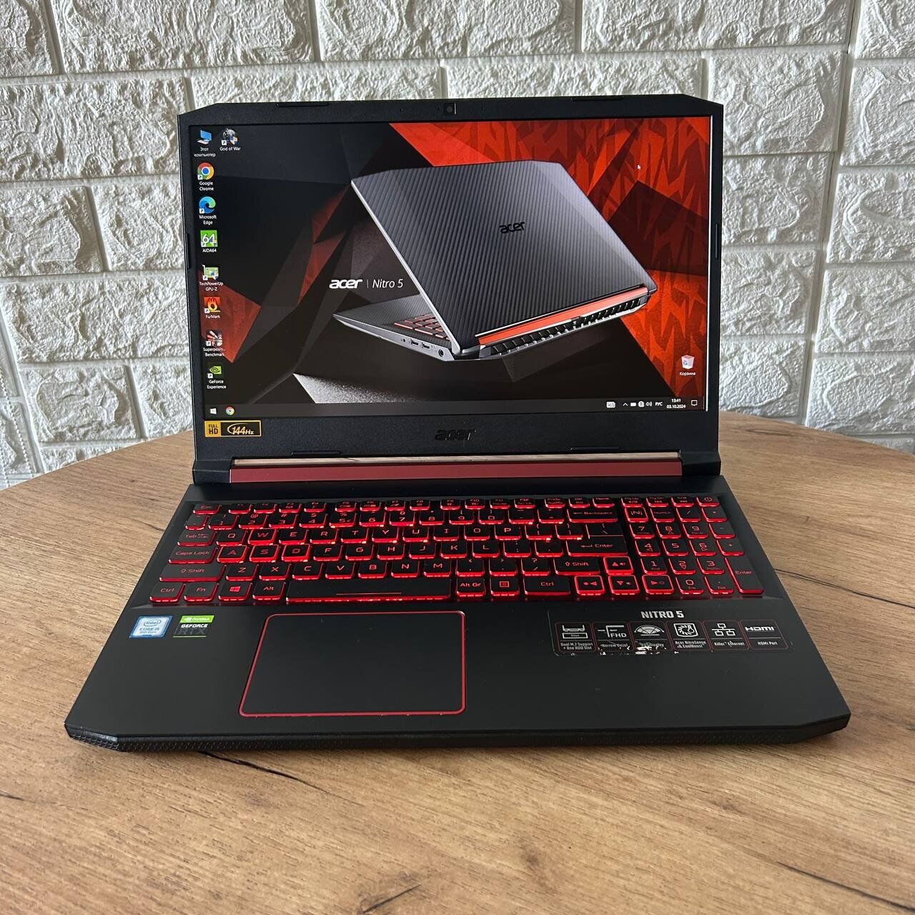 Ігровий ноутбук Б-клас Acer Nitro 5 AN515-54 / 15.6" (1920x1080) IPS / Intel Core i5-9300H (4 (8) ядра по 2.4 - 4.1 GHz) / 16 GB DDR4 / 512 GB SSD NVMe / nVidia GeForce RTX 2060, 6 GB GDDR6, 192-bit / WebCam - Зображення 2