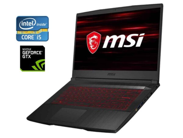 Ігровий ноутбук Б-клас MSI GF65 Thin 9SD / 15.6" (1920x1080) IPS / Intel Core i5-9300H (4 (8) ядра по 2.4 - 4.1 GHz) / 16 GB DDR4 / 512 GB SSD NVMe / nVidia GeForce GTX 1660 Ti, 6 GB GDDR6, 192-bit / WebCam