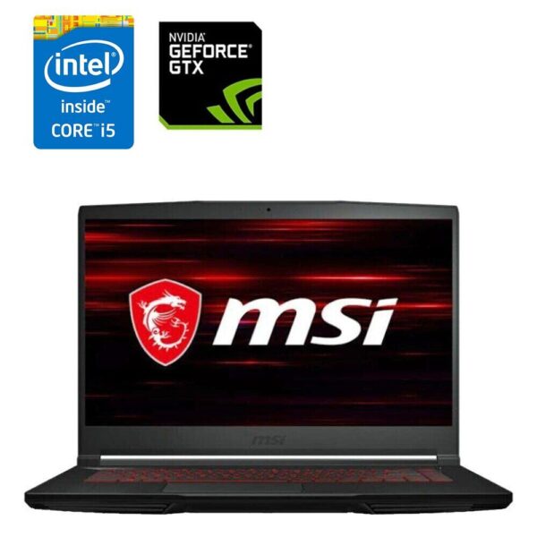 Ігровий ноутбук MSI GF63 Thin 95C / 15.6" (1920x1080) IPS / Intel Core i5-9300H (4 (8) ядра по 2.4 - 4.1 GHz) / 16 GB DDR4 / 480 GB SSD / nVidia GeForce GTX 1650, 4 GB GDDR5, 128-bit / WebCam