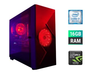 Ігровий ПК Tower / Intel Core i7-8700K (6 (12) ядер по 3.7 - 4.7 GHz) / 16 GB DDR4 / 500 GB SSD / nVidia GeForce GTX 1070, 8 GB GDDR5, 256-bit