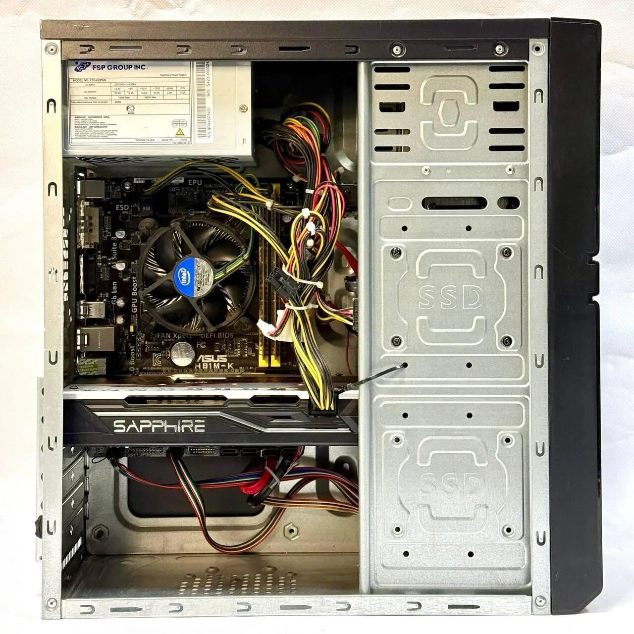 Комп'ютер Crown SM601 Black Tower / Intel Core i7-4790S (4 (8) ядра по 3.2 - 4.0 GHz) / 16 GB DDR3 / 256 GB SSD + 500 GB HDD / AMD Radeon RX 570, 4 GB GDDR5, 256-bit / 450W - Зображення 5