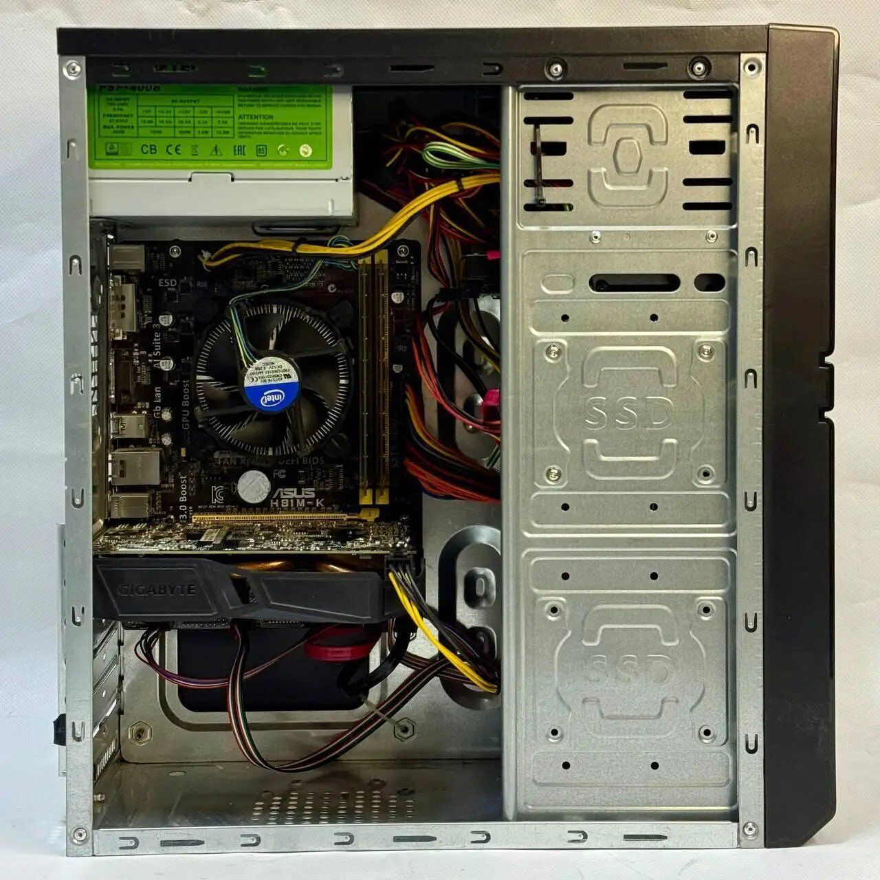 Комп'ютер Crown SM601 Black Tower / Intel Core i7-4790S (4 (8) ядра по 3.2 - 4.0 GHz) / 16 GB DDR3 / 480 GB SSD + 500 GB HDD / nVidia GeForce GTX 1060, 6 GB GDDR5, 192-bit / 400W - Зображення 6