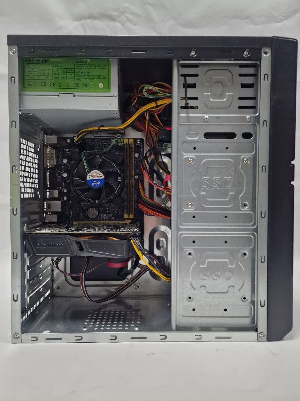 Комп'ютер Crown SM601 Black Tower / Intel Core i7-4790S (4 (8) ядра по 3.2 - 4.0 GHz) / 16 GB DDR3 / 500 GB SSD + 500 GB HDD / nVidia GeForce GTX 1060, 6 GB GDDR5, 192-bit / 400W - Зображення 7