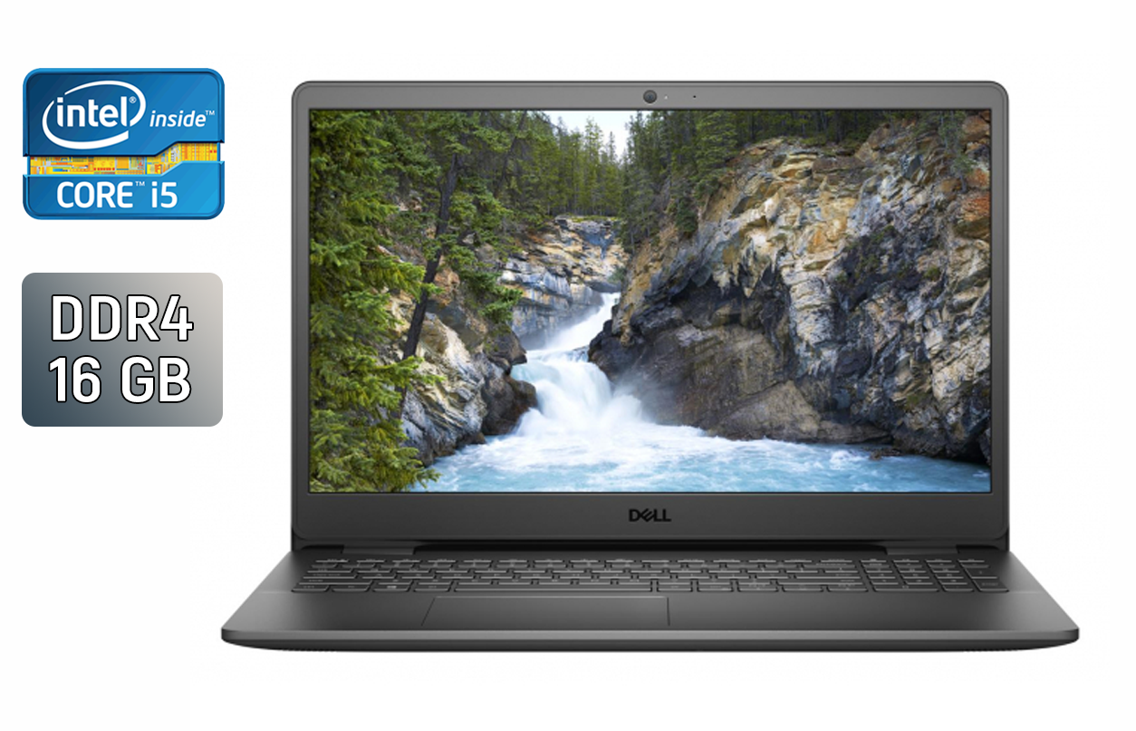 Ноутбук Б-клас Dell Inspiron 3501 / 15.6" (1920x1080) IPS / Intel Core i5-1035G1 (4 (8) ядра 1.0 - 3.6 GHz) / 16 GB DDR4 / 480 GB SSD / Intel UHD Graphics / WebCam / Windows 10