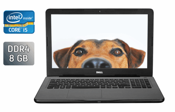Ноутбук Б-клас Dell Inspiron 5567 / 15.6" (1366x768) TN / Intel Core i5-7200U (2 (4) ядра по 2.5 - 3.1 GHz) / 8 GB DDR4 / 240 GB SSD / Intel HD Graphics 620 / WebCam / Windows 10