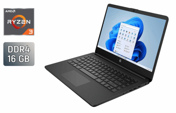 Ноутбук Б-клас HP 14-fg1003cl / 14" (1920x1080) IPS / AMD Ryzen 3 5300U (4 (8) ядра по 2.6 - 3.8 GHz) / 16 GB DDR4 / 512 GB SSD / AMD Radeon Graphics 384SP / WebCam / Windows 10