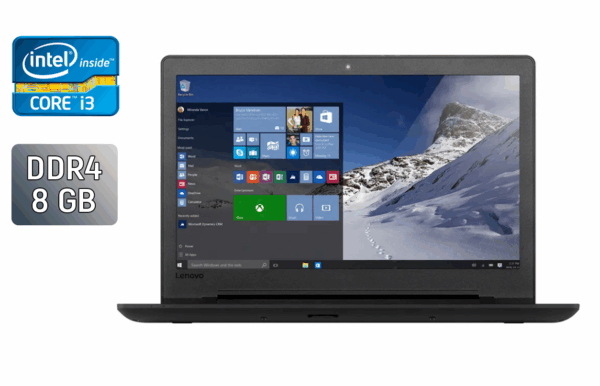 Ноутбук Б-клас Lenovo IdeaPad 110-151SK / 15.6" (1366x768) TN / Intel Core i3-6100U (2 (4) ядра по 2.3 GHz) / 8 GB DDR4 / 240 GB SSD / Intel HD Graphics 520 / WebCam / HDMI / Windows 10