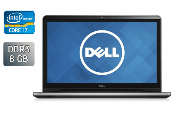 Ноутбук Dell Inspiron 5758 / 17.3" (1600x900) TN / Intel Core i7-5500U (2 (4) ядра по 2.4 - 3.0 GHz) / 8 GB DDR3 / 480 GB SSD / Intel HD Graphics 5500 / WebCam / Windows 10