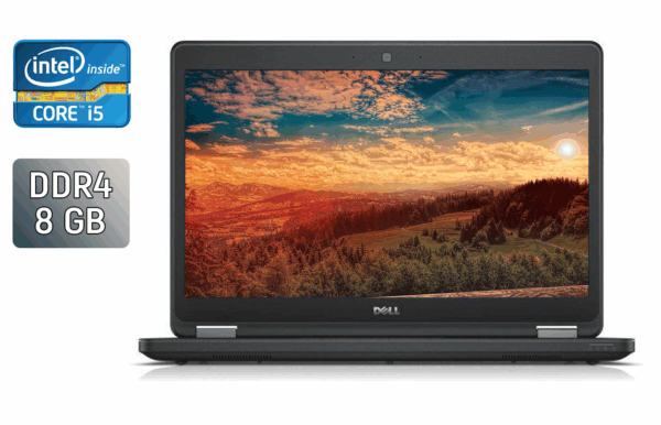 Ноутбук Dell Latitude E5470 / 14" (1920x1080) IPS / Intel Core i5-6200U (2 (4) ядра по 2.3 - 2.8 GHz) / 8 GB DDR4 / 240 GB SSD / Intel HD Graphics 520 / WebCam / Windows 10