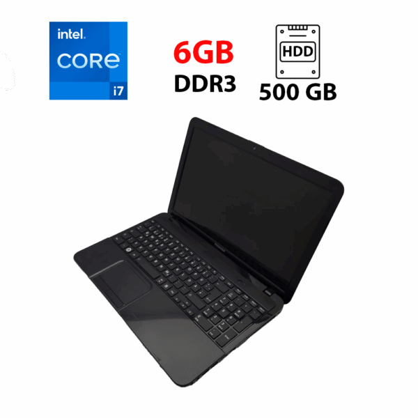 Ноутбук Toshiba P850 / 15.6" (1366x768) TN / Intel Core i7-3610QM (4 (8) ядра по 2.3 - 3.3 GHz) / 6 GB DDR3 / 500 GB HDD / AMD Radeon HD 7600M, 2 GB GDDR3, 64-bit / WebCam