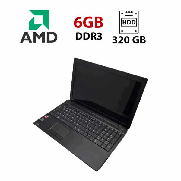 Ноутбук Toshiba Satellite C50 / 15.6" (1366x768) TN / AMD A4-5000 (4 ядра по 1.5 GHz) / 6 GB DDR3 / 320 GB HDD / AMD Radeon HD 8330 Graphics / WebCam