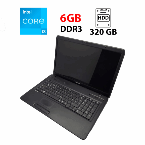 Ноутбук Toshiba Satellite C850 / 17.3" (1600x900) TN / Intel Core i3-350M (2 (4) ядра по 2.26 GHz) / 6 GB DDR3 / 320 GB HDD / Intel HD Graphics / WebCam