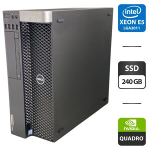 Робоча станція Dell Precision T5810 Tower / Intel Xeon E5-2697 v3 (14 (28) ядра по 2.6 - 3.6 GHz) / 32 GB DDR3 / 240 GB SSD / nVidia Quadro M4000, 8 GB GDDR5, 256-bit / DVD-ROM