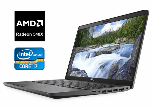 Ультрабук Dell Latitude 5500 / 15.6" (1920x1080) IPS / Intel Core i7-8665U (4 (8) ядра по 1.9 - 4.8 GHz) / 16 GB DDR4 / 512 GB SSD / AMD Radeon 540x, 2 GB GDDR5, 64-bit / WebCam / Windows 10