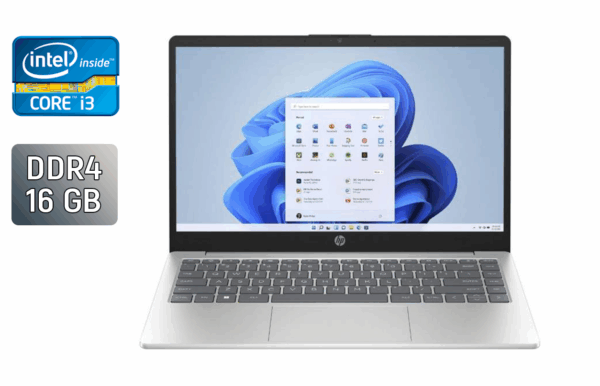 Ультрабук HP 14-ep0033cl / 14" (1920x1080) IPS / Intel Core i3-1315U (6 (8) ядер по 3.3 - 4.5 GHz) / 16 GB DDR4 / 512 GB SSD / Intel UHD Graphics / WebCam / Windows 11