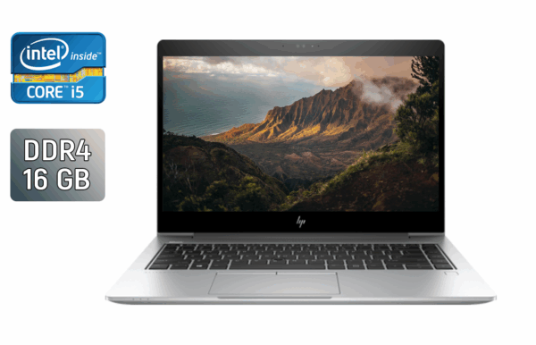Ультрабук Б-клас HP EliteBook 840 G5 / 14" (1920x1080) IPS / Intel Core i5-8250U (4 (8) ядра по 1.6 - 3.4 GHz) / 16 GB DDR4 / 512 GB SSD / Intel UHD Graphics 620 / Fingerprint / WebCam / Windows 10