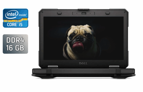Захищений ноутбук Dell Latitude 14 Rugged 5414 / 14" (1920x1080) IPS / Intel Core i5-6300U (2 (4) ядра по 2.4 - 3.0 GHz) / 16 GB DDR4 / 512 GB SSD / Intel HD Graphics 520 / VGA / WebCam / Windows 10