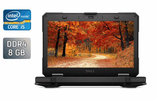 Захищений ноутбук Dell Latitude 14 Rugged 5414 / 14" (1920x1080) IPS / Intel Core i5-6300U (2 (4) ядра по 2.4 - 3.0 GHz) / 8 GB DDR4 / 256 GB SSD / Intel HD Graphics 520 / HDMI / Windows 10