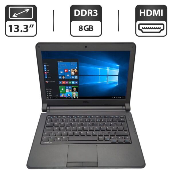 Ноутбук Dell Latitude 3340 / 13.3" (1366x768) TN / Intel Core i3-4030U (2 (4) ядра по 1.90 GHz) / 8 GB DDR3 / 500 GB HDD / Intel HD Graphics 4400 / WebCam