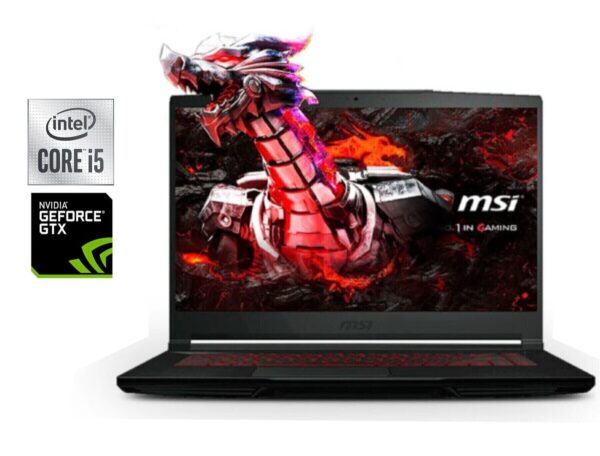 Ігровий ноутбук Б-клас MSI GF63 Thin 10SC / 15.6" (1920x1080) IPS / Intel Core i5-10500H (6 (12) ядер по 2.5 - 4.5 GHz) / 16 GB DDR4 / 256 GB SSD / nVidia GeForce GTX 1650 Max-Q, 4 GB GDDR6, 128-bit / WebCam