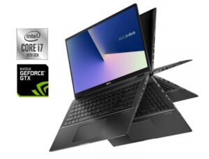 Ігровий ультрабук-трансформер Asus ZenBook Flip Q537FD / 15.6" (3840x2160) IPS Touch / Intel Core i7-10510U (4 (8) ядра по 1.8 - 4.9 GHz) / 16 GB DDR4 / 1000 GB SSD NVMe / nVidia GeForce GTX 1050 Max-Q, 4 GB GDDR5, 128-bit / WebCam