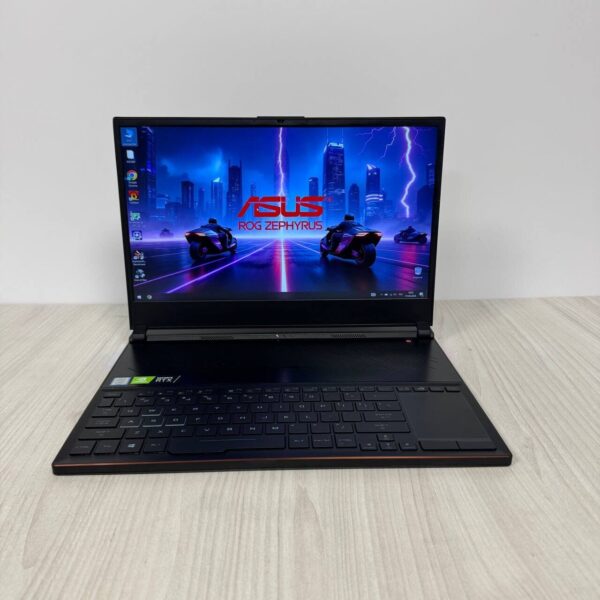 Ігровий ноутбук Б-клас Asus ROG Zephyrus S15 GX531GW / 15.6" (1920x1080) IPS / Intel Core i7-8750H (6 (12) ядер по 2.2 - 4.1 GHz) / 16 GB DDR4 / 512 GB SSD NVMe / nVidia GeForce RTX 2070 Max-Q, 8 GB GDDR6, 256-bit / WebCam - Зображення 2