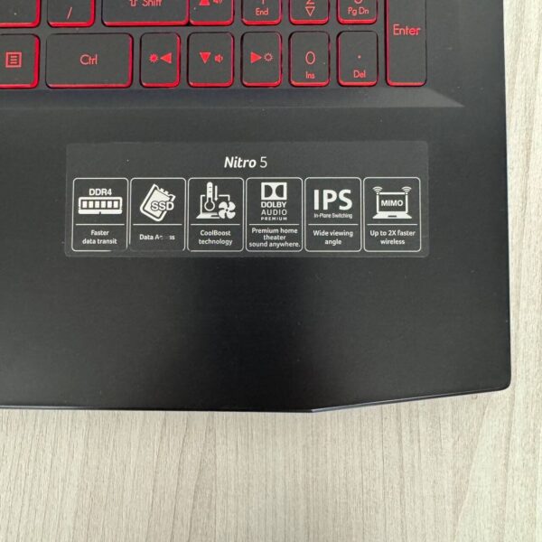 Ігровий ноутбук Б-клас Acer Nitro 5 AN515-51 / 15.6" (1920x1080) IPS / Intel Core i5-7300HQ (4 ядра по 2.5 - 3.5 GHz) / 16 GB DDR4 / 256 GB SSD M.2 / nVidia GeForce GTX 1050, 4 GB GDDR5, 128-bit / WebCam - Зображення 9