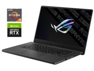 Ігровий ноутбук Б-клас Asus ROG Zephyrus G15 GA503RM / 15.6" (2560x1440) IPS / AMD Ryzen 9 6900HS (8 (16) ядер по 3.3 - 4.9 GHz) / 16 GB DDR5 / 512 GB SSD NVMe / nVidia GeForce RTX 3060, 6 GB GDDR6, 192-bit / WebCam