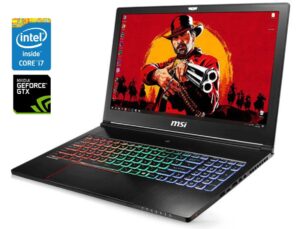 Ігровий ноутбук Б-клас MSI GS63VR 7RF Stealth Pro / 15.6" (1920x1080) TN / Intel Core i7-7700HQ (4 (8) ядра по 2.8 - 3.8 GHz) / 16 GB DDR4 / 256 GB SSD M.2 / nVidia GeForce GTX 1060, 6 GB GDDR5, 192-bit / WebCam