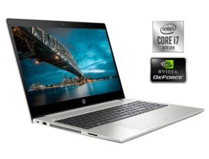 Ноутбук Б-клас HP ProBook 450 G7 / 15.6" (1920x1080) IPS / Intel Core i7-10510U (4 (8) ядра по 1.8 - 4.9 GHz) / 16 GB DDR4 / 512 GB SSD NVMe / nVidia GeForce MX250, 2 GB GDDR5, 64-bit / WebCam