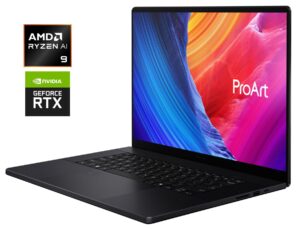 Ігровий ноутбук Б-клас Asus ProArt Studiobook P16 H7606WV / 16" (3840x2400) OLED Touch / AMD Ryzen AI 9 HX 370 (12 (24) ядер по 2.0 - 5.1 GHz) / 32 GB DDR5 / 1000 GB SSD NVMe / nVidia GeForce RTX 4060, 8 GB GDDR6, 128-bit
