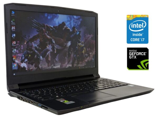 Ігровий ноутбук Б-клас Sager N855HJ / 15.6" (1920x1080) IPS / Intel Core i7-7700HQ (4 (8) ядра по 2.8 - 3.8 GHz) / 16 GB DDR4 / 500 GB SSD / nVidia GeForce GTX 1050, 2 GB GDDR5, 128-bit / WebCam