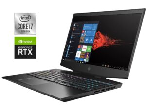 Ігровий ноутбук HP Omen 15-dh1050nr / 15.6" (1920x1080) IPS / Intel Core i7-10750H (6 (12) ядер по 2.6 - 5.0 GHz) / 16 GB DDR4 / 512 GB SSD NVMe / nVidia GeForce RTX 2060, 6 GB GDDR6, 192-bit / WebCam