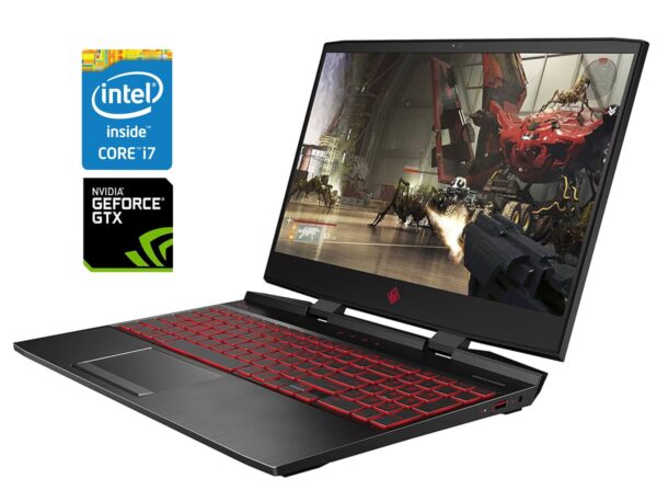 Ігровий ноутбук Б-клас HP Omen 15-dc1088wm / 15.6" (1920x1080) IPS / Intel Core i7-9750H (6 (12) ядра по 2.6 - 4.5 GHz) / 16 GB DDR4 / 256 GB SSD NVMe / nVidia GeForce GTX 1660 Ti, 6 GB GDDR6, 192-bit / WebCam
